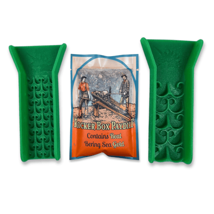 Dream Mat Pocket Sluice (Green) Kit with Bering Sea Gold Paydirt | Gold Prospecting Equipment